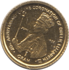 1993 ONE GRAM Gibraltar - Crown - Cambridgeshire Coins