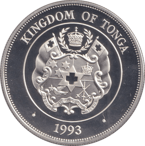 1993 ONE PA'ANGA CORONATION OF QUEEN ELIZABETH - WORLD COINS - Cambridgeshire Coins