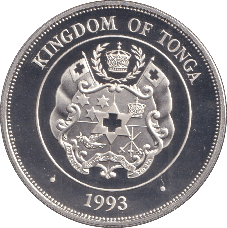 1993 ONE PA'ANGA CORONATION OF QUEEN ELIZABETH - WORLD COINS - Cambridgeshire Coins