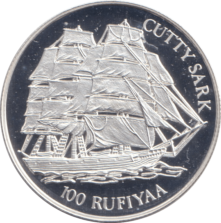 1993 PROOF 100 RUFIYAA - SILVER WORLD COINS - Cambridgeshire Coins