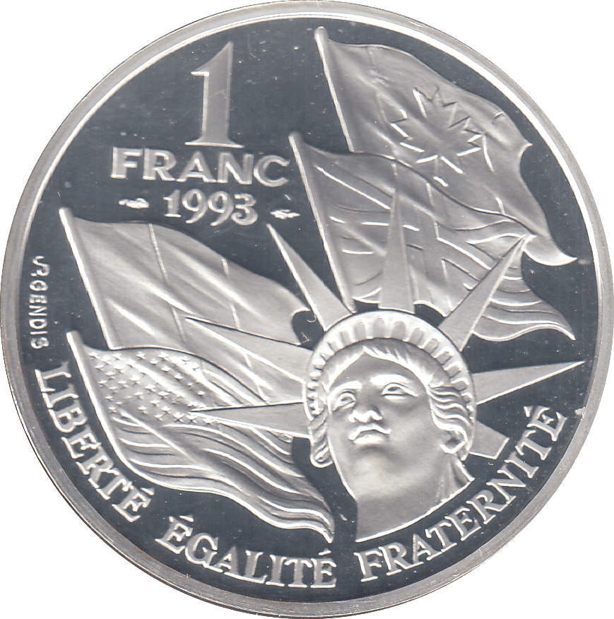 1993 SILVER 1 FRANC FRANCE ( PROOF ) - SILVER WORLD COINS - Cambridgeshire Coins