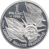 1993 SILVER 1 FRANC FRANCE ( PROOF ) - SILVER WORLD COINS - Cambridgeshire Coins
