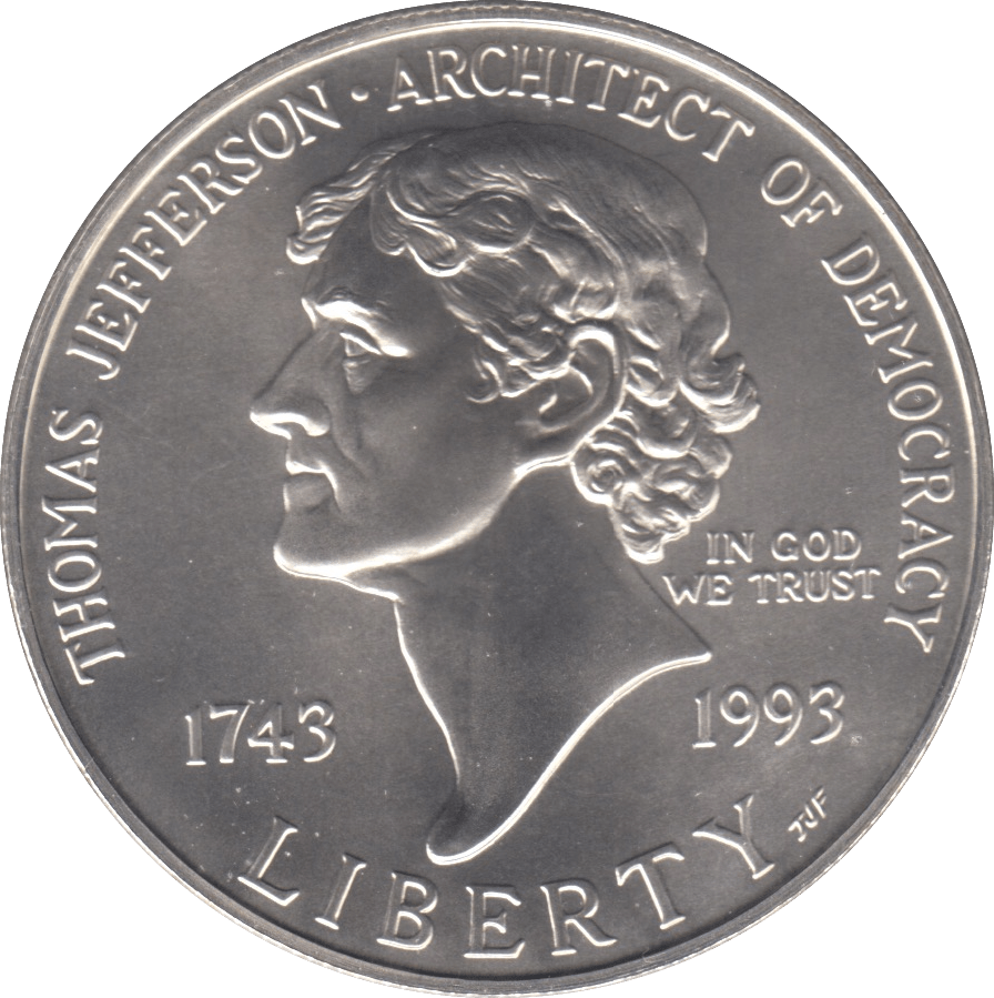 1993 SILVER COMMEMORATIVE DOLLAR USA - SILVER WORLD COINS - Cambridgeshire Coins