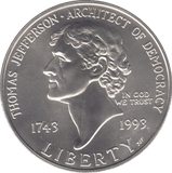 1993 SILVER COMMEMORATIVE DOLLAR USA - SILVER WORLD COINS - Cambridgeshire Coins