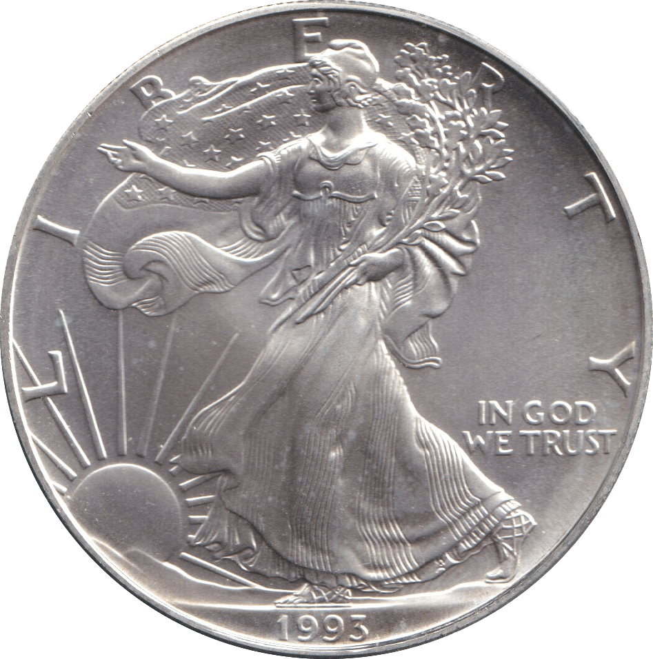 1993 SILVER DOLLAR USA - SILVER WORLD COINS - Cambridgeshire Coins
