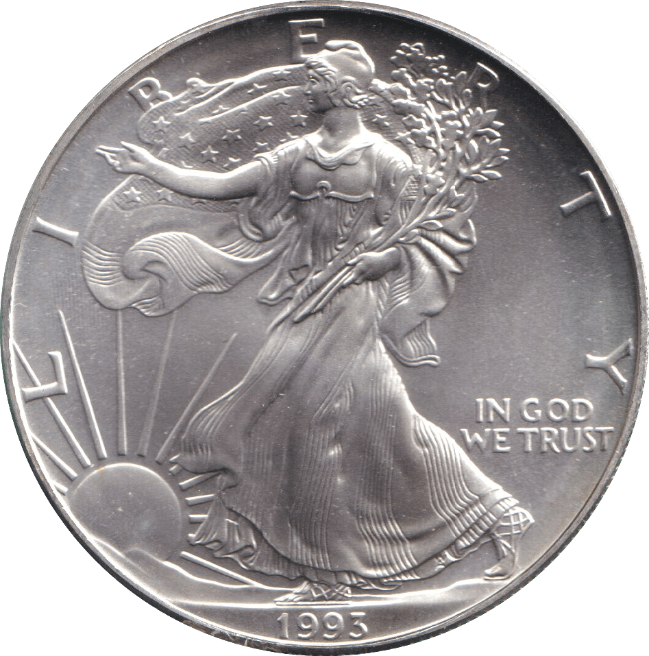 1993 SILVER DOLLAR USA - SILVER WORLD COINS - Cambridgeshire Coins