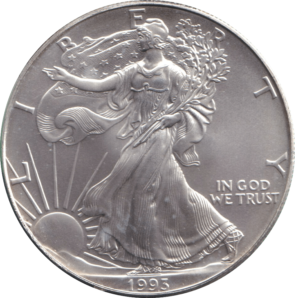 1993 SILVER DOLLAR USA - SILVER WORLD COINS - Cambridgeshire Coins