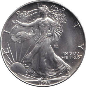 1993 SILVER DOLLAR USA - SILVER WORLD COINS - Cambridgeshire Coins