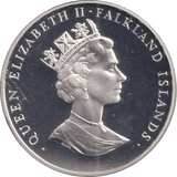 1993 SILVER FIFTY PENCE FALKLAND ISLANDS CORONATION ANNIVERSARY - SILVER WORLD COINS - Cambridgeshire Coins