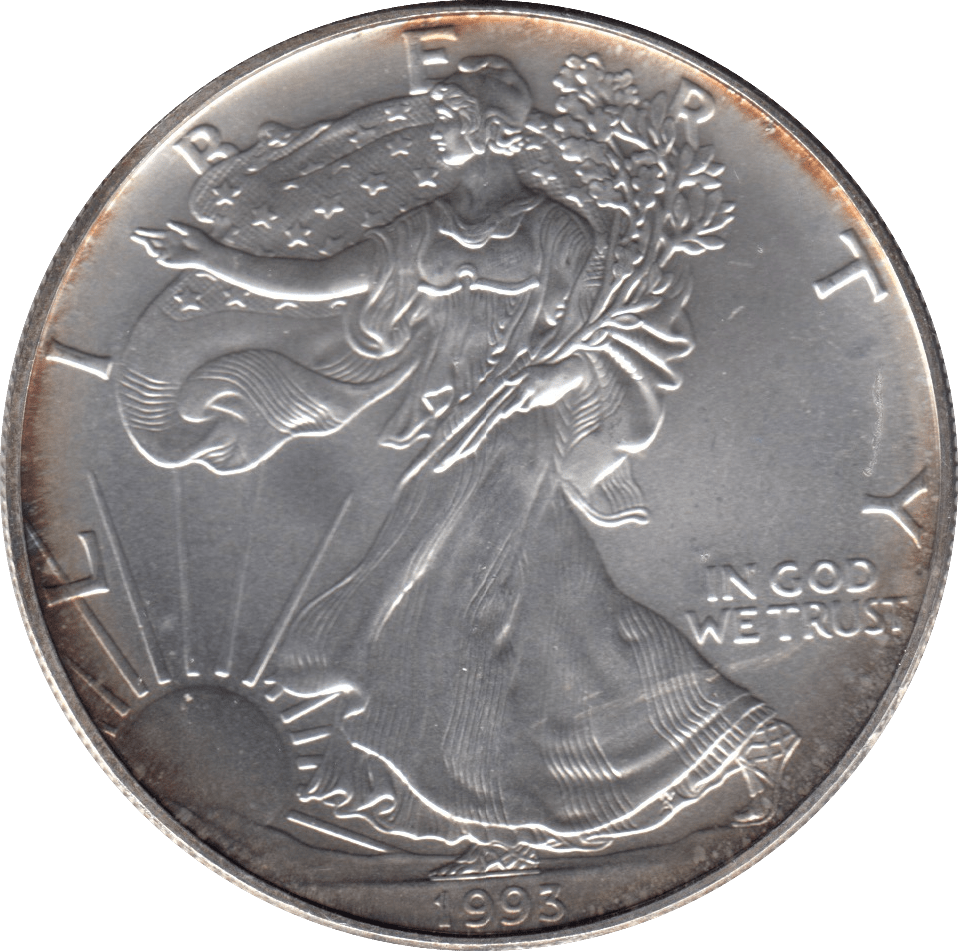 1993 SILVER LIBERTY DOLLAR USA - SILVER WORLD COINS - Cambridgeshire Coins