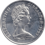 1993 SILVER ONE CROWN GIBRALTAR ANNIVERSARY OF THE CORONATION - SILVER WORLD COINS - Cambridgeshire Coins