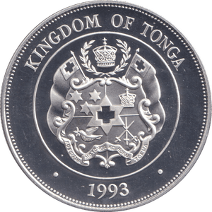 1993 SILVER PROOF 1 PA'ANGA TONGA - SILVER WORLD COINS - Cambridgeshire Coins