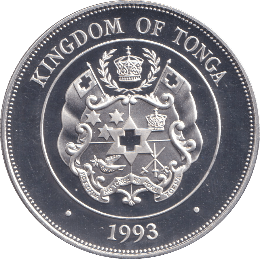 1993 SILVER PROOF 1 PA'ANGA TONGA - SILVER WORLD COINS - Cambridgeshire Coins