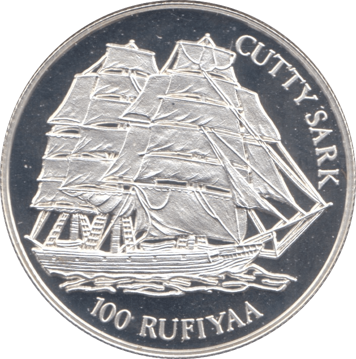 1993 SILVER PROOF 100 RUFIYAA MALDIVES - SILVER WORLD COINS - Cambridgeshire Coins