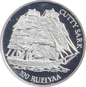 1993 SILVER PROOF 100 RUFIYAA MALDIVES - SILVER WORLD COINS - Cambridgeshire Coins
