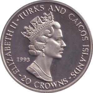 1993 SILVER PROOF 20 CROWN CORONATION ANNIVERSARY - SILVER WORLD COINS - Cambridgeshire Coins