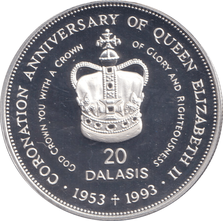 1993 SILVER PROOF 20 DALASIS GAMBIA - SILVER WORLD COINS - Cambridgeshire Coins