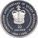 1993 SILVER PROOF 20 DALASIS GAMBIA - SILVER WORLD COINS - Cambridgeshire Coins