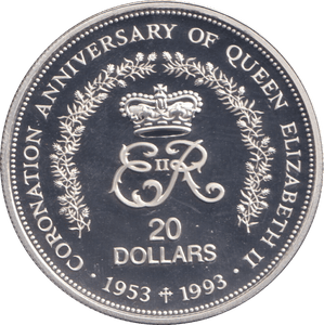 1993 SILVER PROOF 20 DOLLAR NIUE - SILVER WORLD COINS - Cambridgeshire Coins