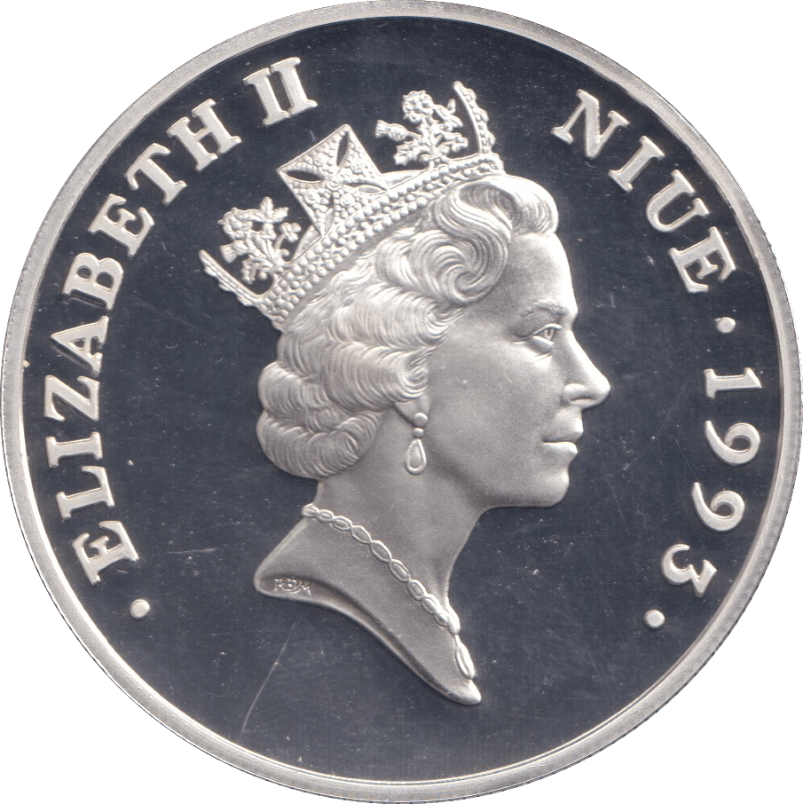 1993 SILVER PROOF 20 DOLLAR NIUE - SILVER WORLD COINS - Cambridgeshire Coins