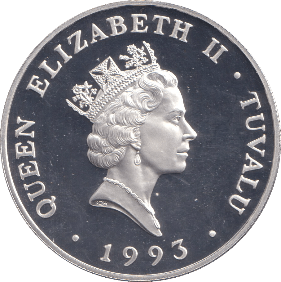1993 SILVER PROOF 20 DOLLAR TUVALU - SILVER WORLD COINS - Cambridgeshire Coins