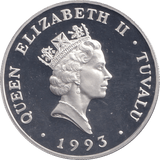 1993 SILVER PROOF 20 DOLLAR TUVALU - SILVER WORLD COINS - Cambridgeshire Coins