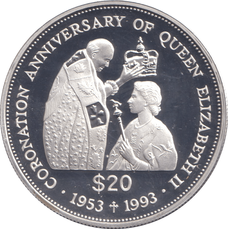 1993 SILVER PROOF 20 DOLLAR TUVALU - SILVER WORLD COINS - Cambridgeshire Coins