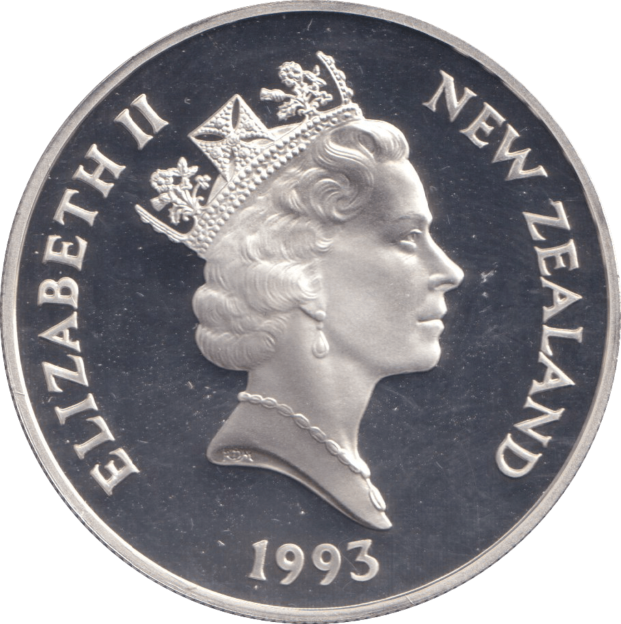 1993 SILVER PROOF 5 DOLLAR NEW ZEALAND - SILVER WORLD COINS - Cambridgeshire Coins