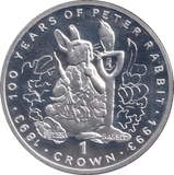 1993 SILVER PROOF CROWN GIBRALTAR - SILVER WORLD COINS - Cambridgeshire Coins
