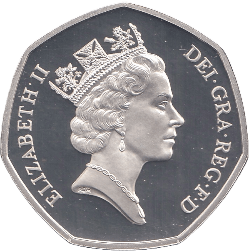 1993 SILVER PROOF EEC FIFTY PENCE UNITED KINGDOM - SILVER WORLD COINS - Cambridgeshire Coins