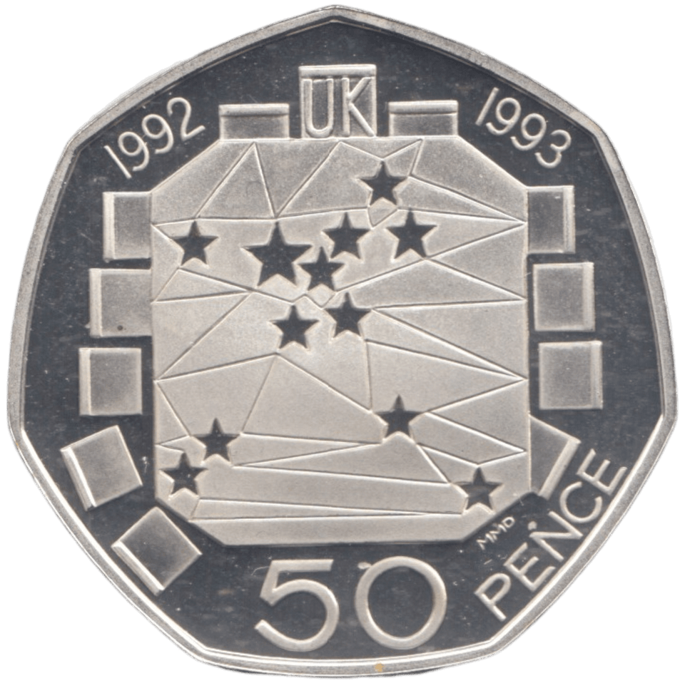 1993 SILVER PROOF EEC LARGE 50P UNITED KINGDOM - 50P Silver Proof - Cambridgeshire Coins