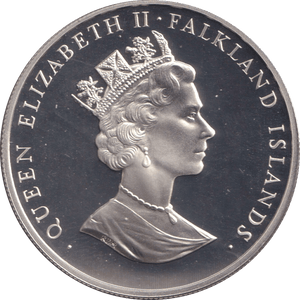 1993 SILVER PROOF FIFTY PENCE FALKLAND ISLANDS - SILVER WORLD COINS - Cambridgeshire Coins