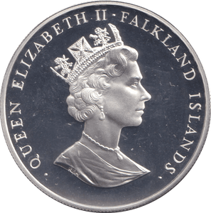 1993 SILVER PROOF FIFTY PENCE FALKLAND ISLANDS - SILVER WORLD COINS - Cambridgeshire Coins