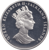 1993 SILVER PROOF FIFTY PENCE FALKLAND ISLANDS - SILVER WORLD COINS - Cambridgeshire Coins