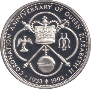 1993 SILVER PROOF FIVE DOLLAR CAYMAN ISLANDS - SILVER WORLD COINS - Cambridgeshire Coins