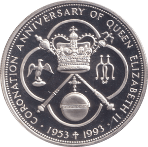 1993 SILVER PROOF FIVE DOLLARS CAYMAN ISLANDS - SILVER WORLD COINS - Cambridgeshire Coins