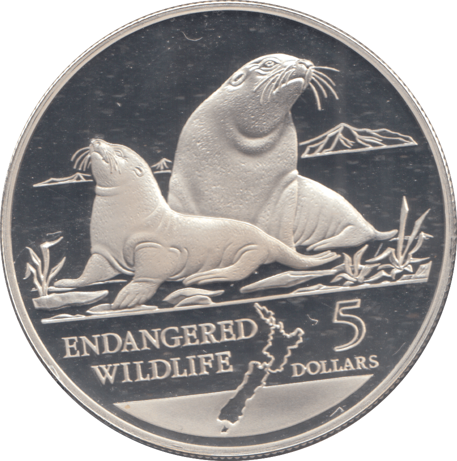 1993 SILVER PROOF FIVE DOLLARS ENDANGERED WILDLIFE - Silver Proof - Cambridgeshire Coins