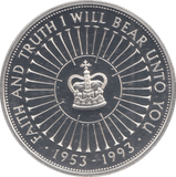 1993 SILVER PROOF FIVE POUNDS - £5 Silver Proof - Cambridgeshire Coins