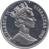 1993 SILVER PROOF ONE CROWN GIBRALTAR PETER RABBIT - SILVER WORLD COINS - Cambridgeshire Coins