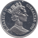 1993 SILVER PROOF ONE CROWN GIBRALTAR TOM KITTEN - SILVER WORLD COINS - Cambridgeshire Coins