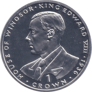 1993 SILVER PROOF ONE CROWN KING EDWARD VIII - SILVER WORLD COINS - Cambridgeshire Coins