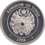 1993 SILVER PROOF ONE PA'ANGA CORONATION ANNIVERSARY - SILVER WORLD COINS - Cambridgeshire Coins
