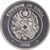 1993 SILVER PROOF ONE PA'ANGA KINGDOM OF TONGA - SILVER WORLD COINS - Cambridgeshire Coins