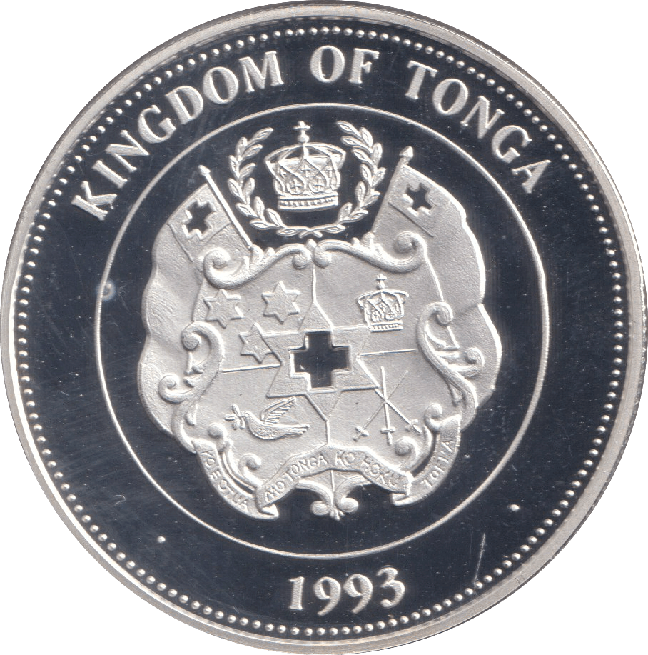1993 SILVER PROOF ONE PA'ANGA KINGDOM OF TONGA - SILVER WORLD COINS - Cambridgeshire Coins
