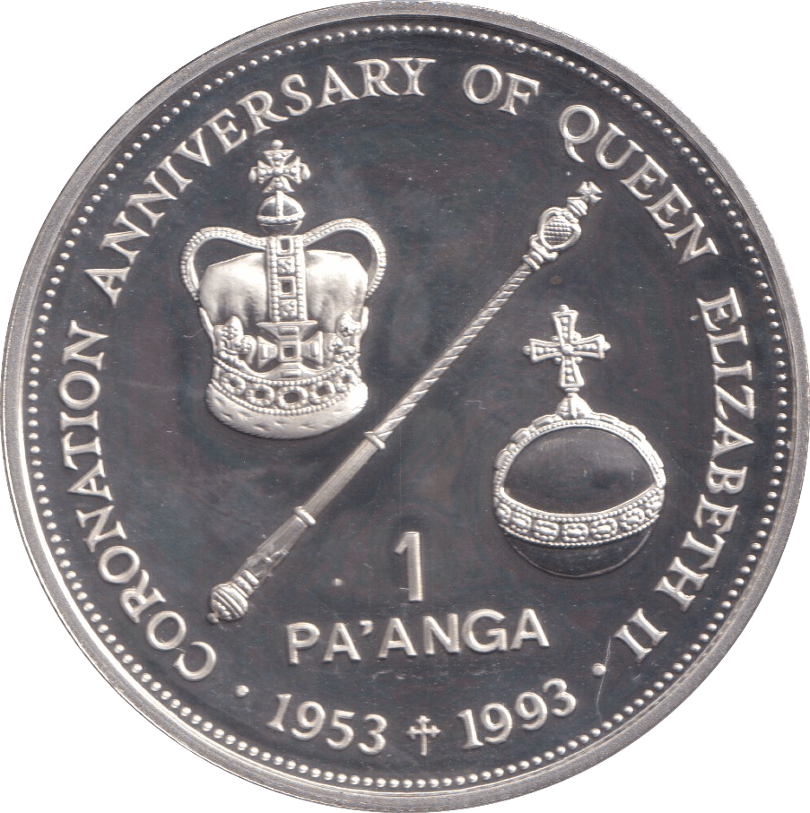 1993 SILVER PROOF ONE PA'ANGA KINGDOM OF TONGA - SILVER WORLD COINS - Cambridgeshire Coins