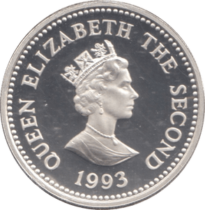 1993 SILVER PROOF ONE POUND CORONATION ANNIVERSARY ALDERNEY - £1 Silver Proof - Cambridgeshire Coins