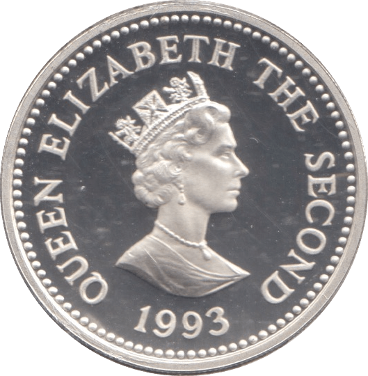1993 SILVER PROOF ONE POUND CORONATION ANNIVERSARY ALDERNEY - £1 Silver Proof - Cambridgeshire Coins