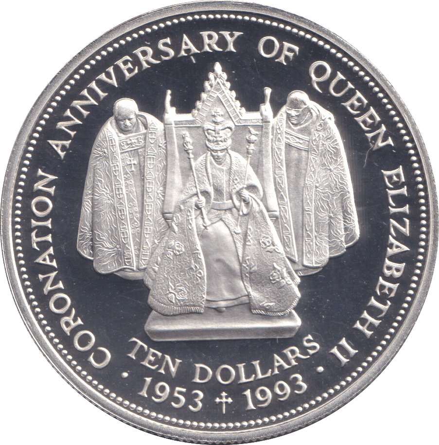 1993 SILVER PROOF TEN DOLLAR FIJI - SILVER WORLD COINS - Cambridgeshire Coins