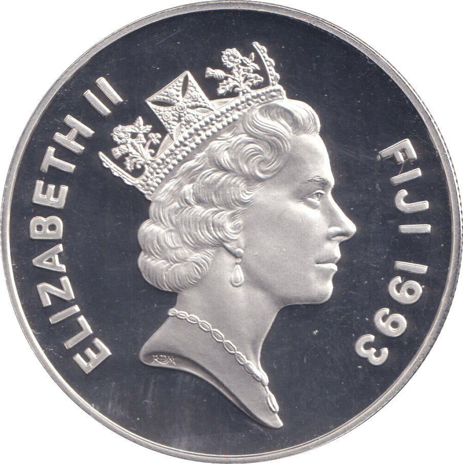 1993 SILVER PROOF TEN DOLLAR FIJI - SILVER WORLD COINS - Cambridgeshire Coins
