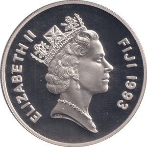 1993 SILVER PROOF TEN DOLLARS FIJI - SILVER WORLD COINS - Cambridgeshire Coins
